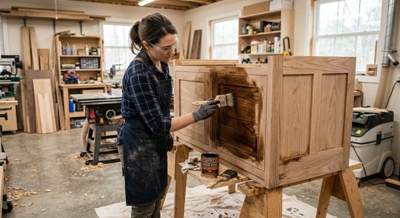 Wood Cabinet Staining in Dayton, OH