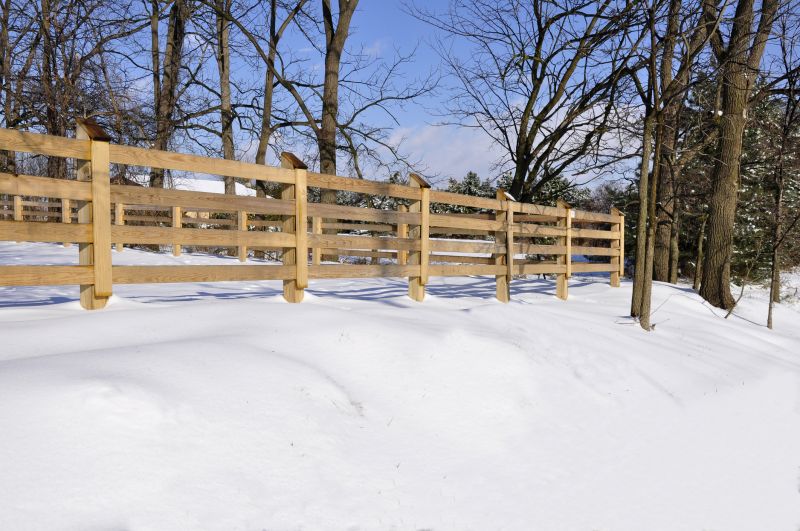 Fence Staining in Winter