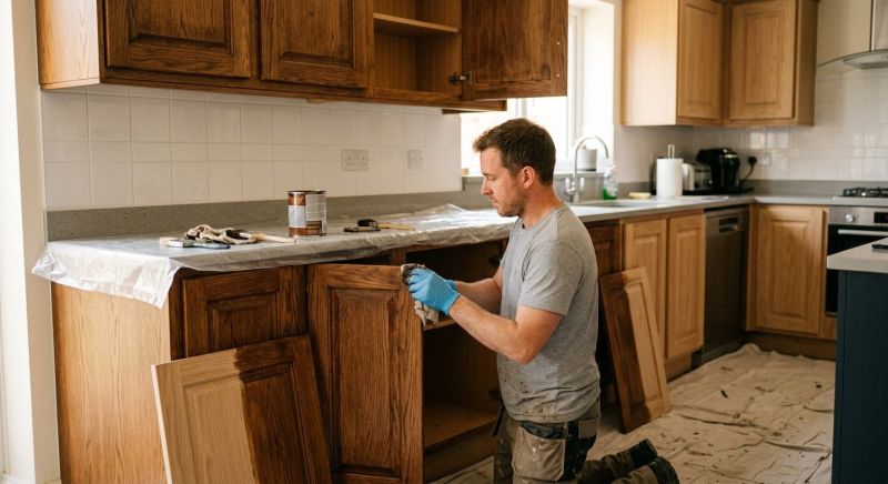 Kitchen Cabinet Staining in Dayton, OH