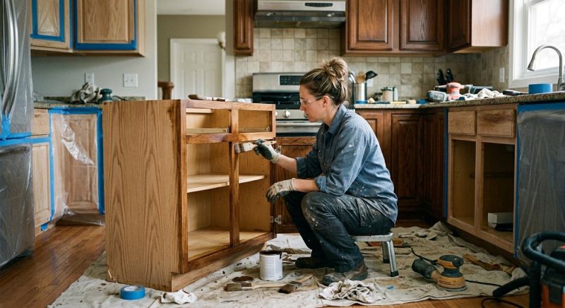 Kitchen Cupboard Refinishing in Dayton, OH