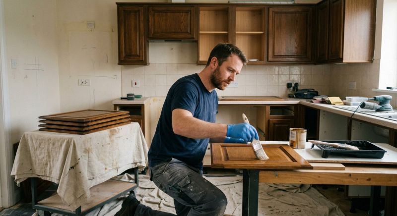 Oak Cabinet Refinishing in Kokomo, IN